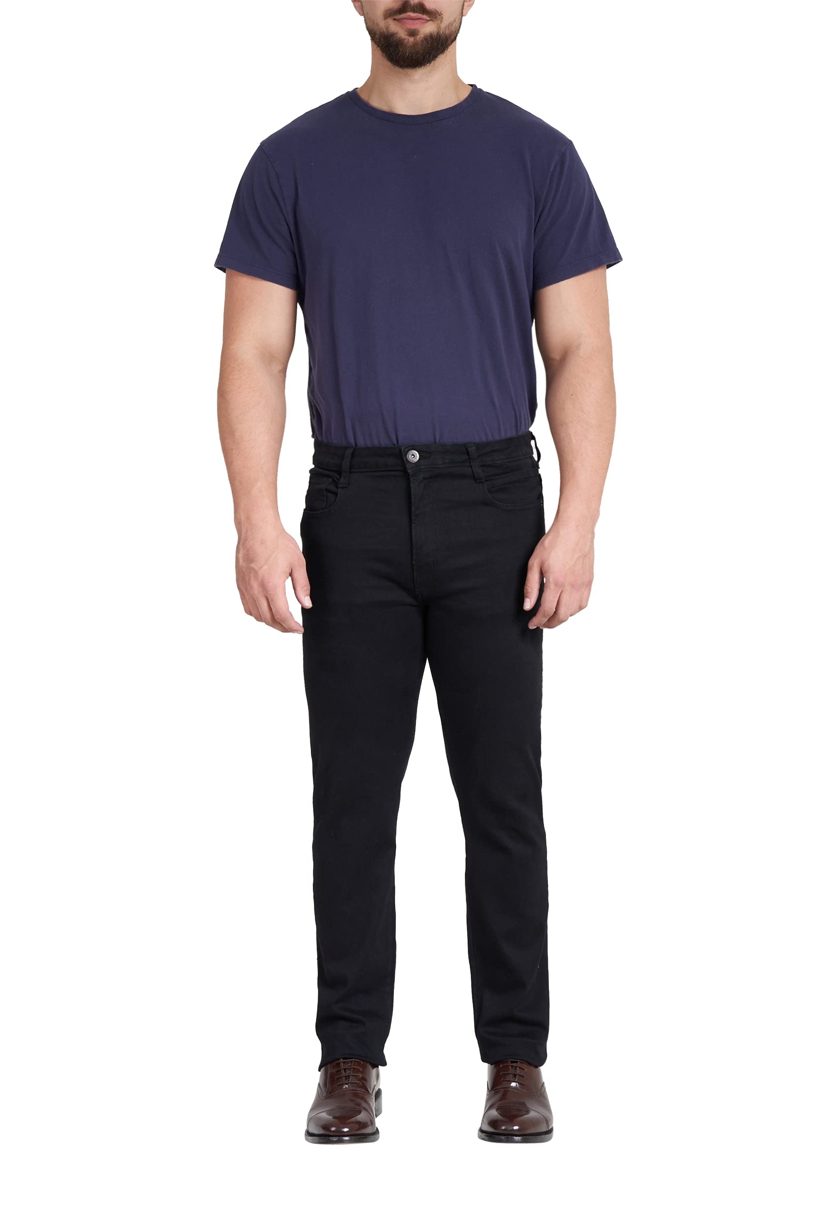 M17Mens Slim Fit Denim Jeans Casual Classic Plain Boys Trousers Pants Cotton Zip Fly