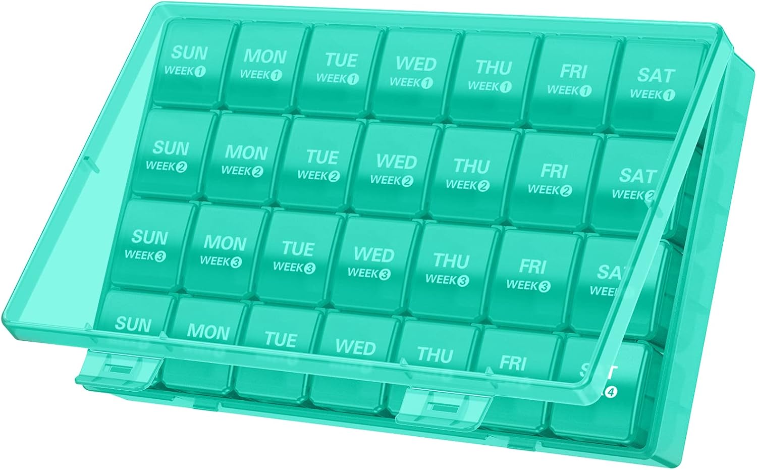 Large Monthly Pill Organizer 28 Day Pill Box Organizerd by Week