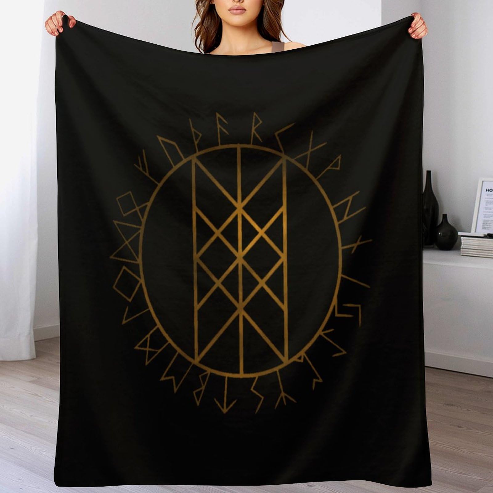 Couverture flannel douce esprit mythologie viking pour réchauffer votre intérieur