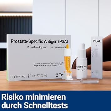 2 x PSA Test Prostate Self Test for Home for Men - Quick Test for Determining Increased PSA Concentration in the Blood - Early Orientation