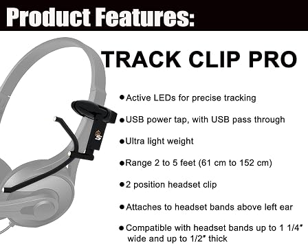 Optical Infrared Head Tracker for VR Gaming | Precision Motion & Posture Tracking System for PC | Enhanced Head Tracking Experience for Virtual Reality