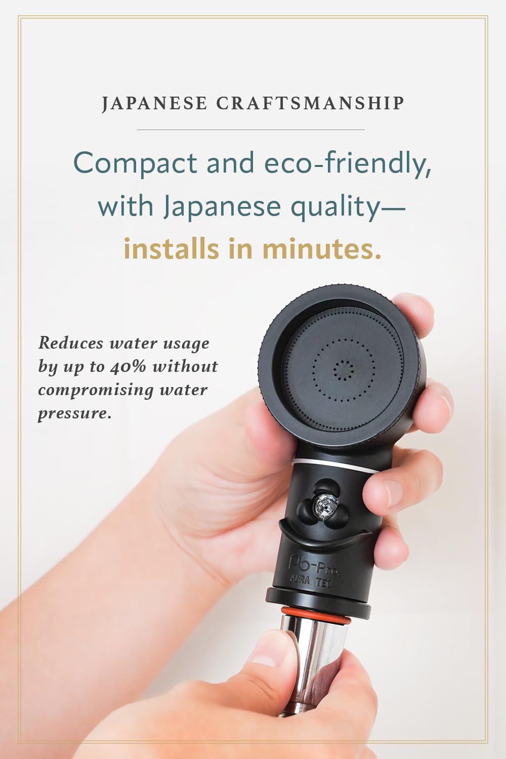 Purebble Pro – Professioneller Mikroblasen-Duschkopf für Friseursalons, Haustiersalons und Baby-Pflege zu Hause | Hochleistungs konzentrierter Duschstrahl | Made in Japan