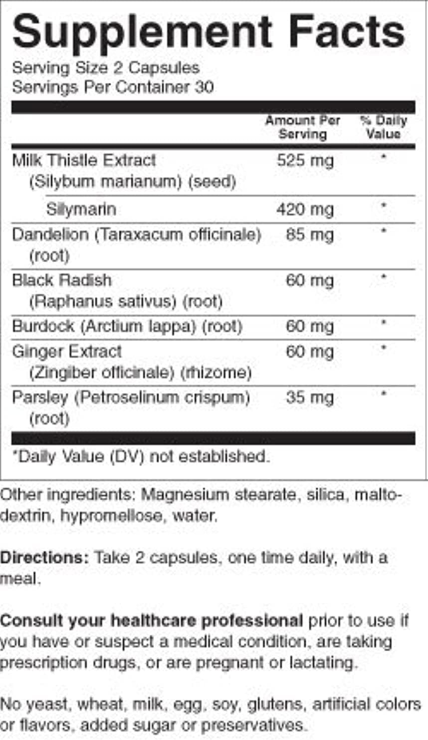 Natrol Milk Thistle Advantage V-Caps, 525mg, 60 Count