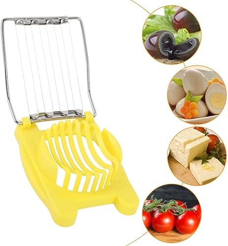 Miniatura 6 de Rebanadora de huevos de plástico resistente con alambres de acero inoxidable, multiusos, cortador de ensalada de huevos hervidos, herramientas de