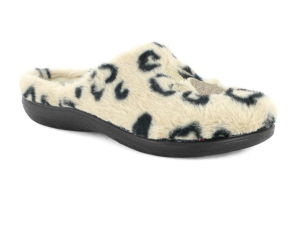 inblu Pantofole Leopardate con ZAMPINA - EC97