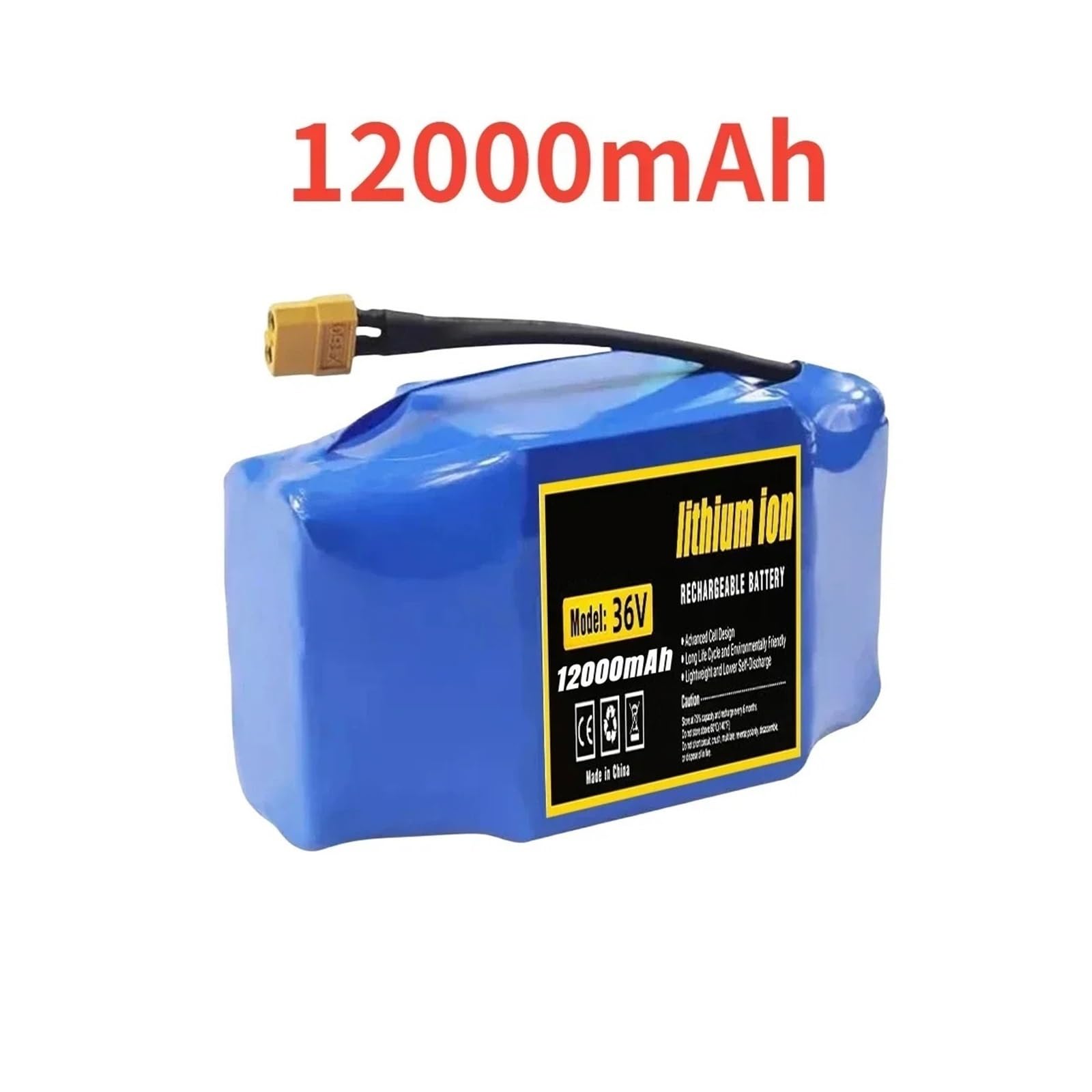 Batterie Lithium-ion Rechargeable 36V 12ah 10s2p, for Scooter électrique à auto-équilibrage, pièces de rechange for HoverBoard et monocycle