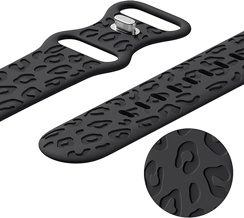 Miniatura 5 de CreateGreat Correas grabadas compatibles con Apple Watch Band de 1.929 in 1.772 in 1.732 in 1.654 in 1.614 in 1.575 in 1.496 in, correa de silicona