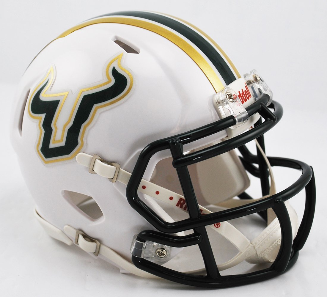 Riddell NCAA South Florida Bulls Speed Mini Casco, Dorado, pequeño