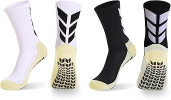 MENDENG Grip Socks Soccer Men Youth Non Slip Grippy Socks for Men Non Skid Football Hospital Anti Slip Athletic Socks
