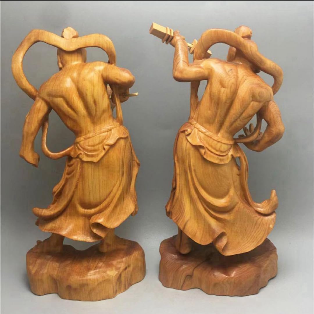 木彫仏像 仏教美術 精密細工 金剛力士像 仏師手仕上げ品 高さ20cm 店長特選 木彫仏像 仏教美術 精密細工 金剛力士像 仏師手仕上げ品 高