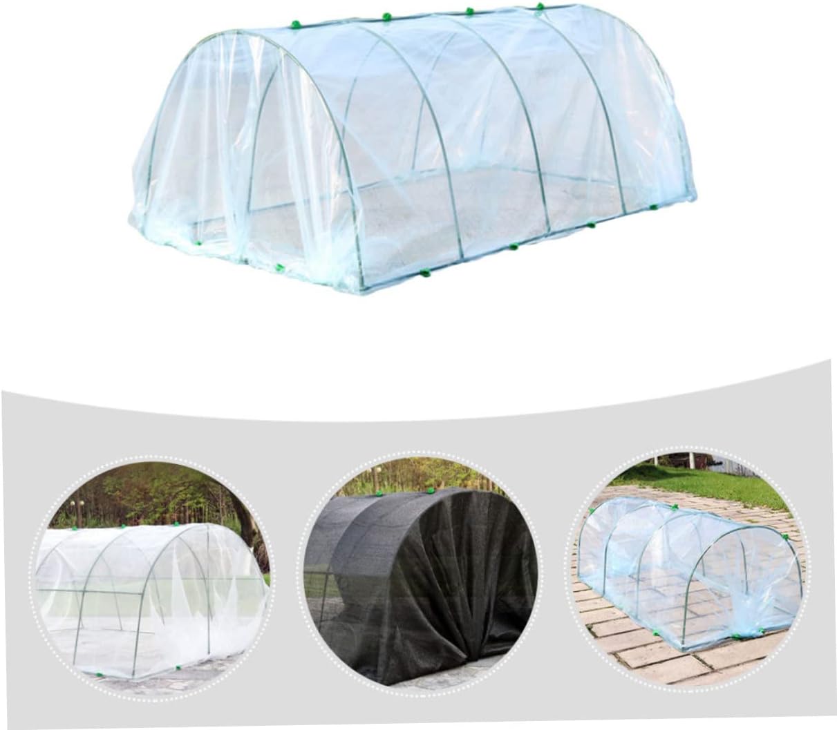 1set Flower Greenhouse Plant Covers with Bracket Transparent Plastic Shelter for Outdoor Plants Easy to Install for Warmth and