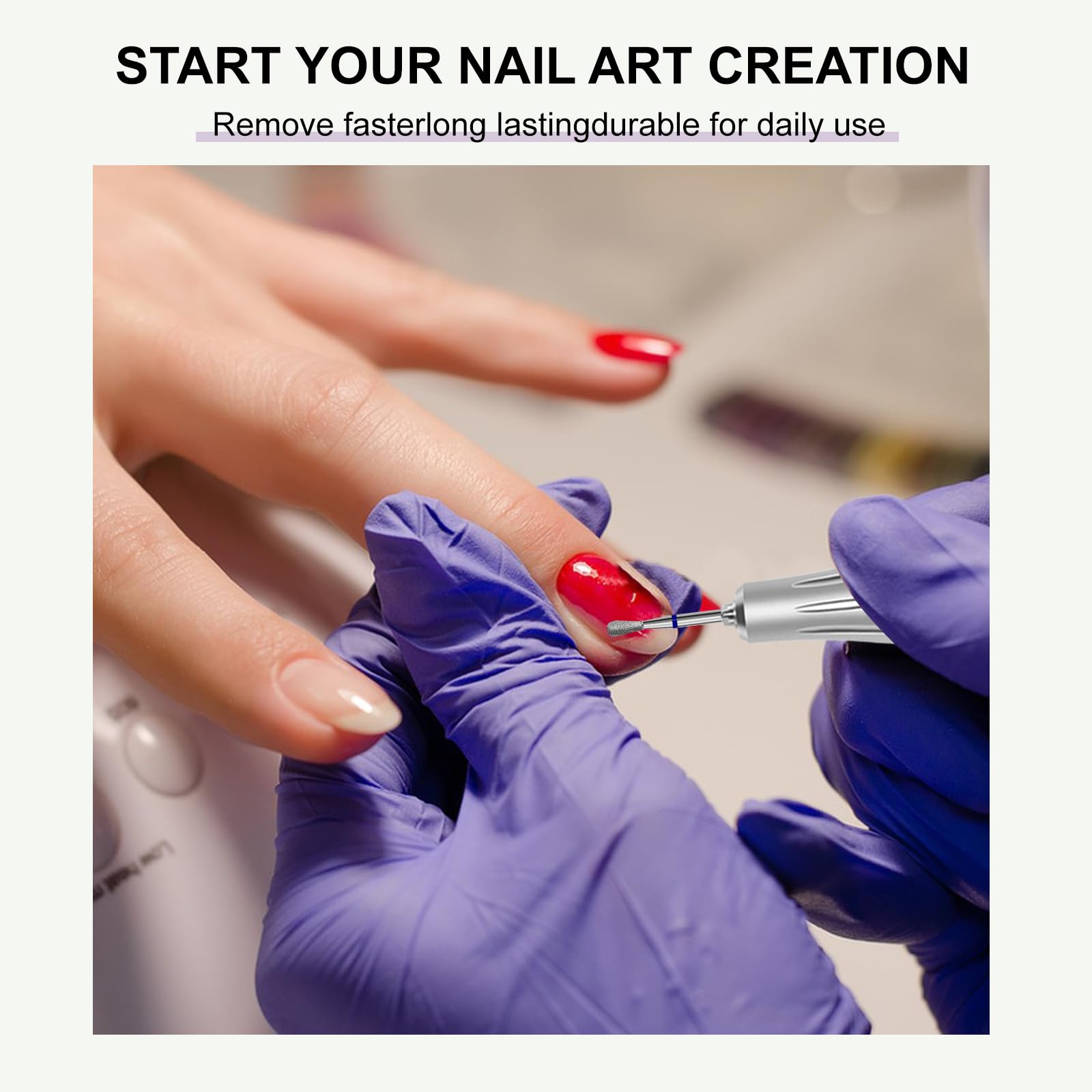 Broca de uñas para limpiar cutículas, brocas de carburo de diamante de 3/32 pulgadas, seguridad profesional, manicura rusa para limpiar debajo de las uñas, para cutículas, piel muerta, salón