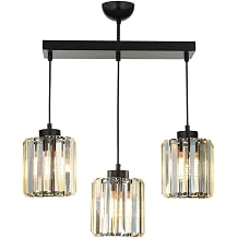 AVONNI AV-65230-3Y-BSY Siyah Boyal  Modern Avize, E27, Metal, Kristal, 54x15cm