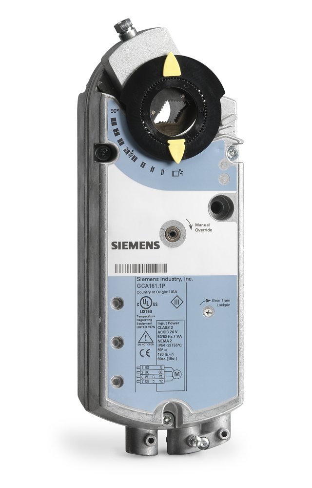 Siemens Spring Return Electric Damper Actuator, 0 to 10 Vdc