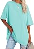 Camiseta Oversized para Mujer YEXIPO Gráfica Manga Corta Holgada Túnica 3