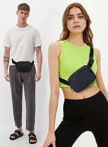 Miniatura 2 de Meyfancy Riñonera para mujer, riñoneras, bolsas cruzadas con correa ajustable para correr, viajar, entrenar, impermeable, negro (Black Classic),