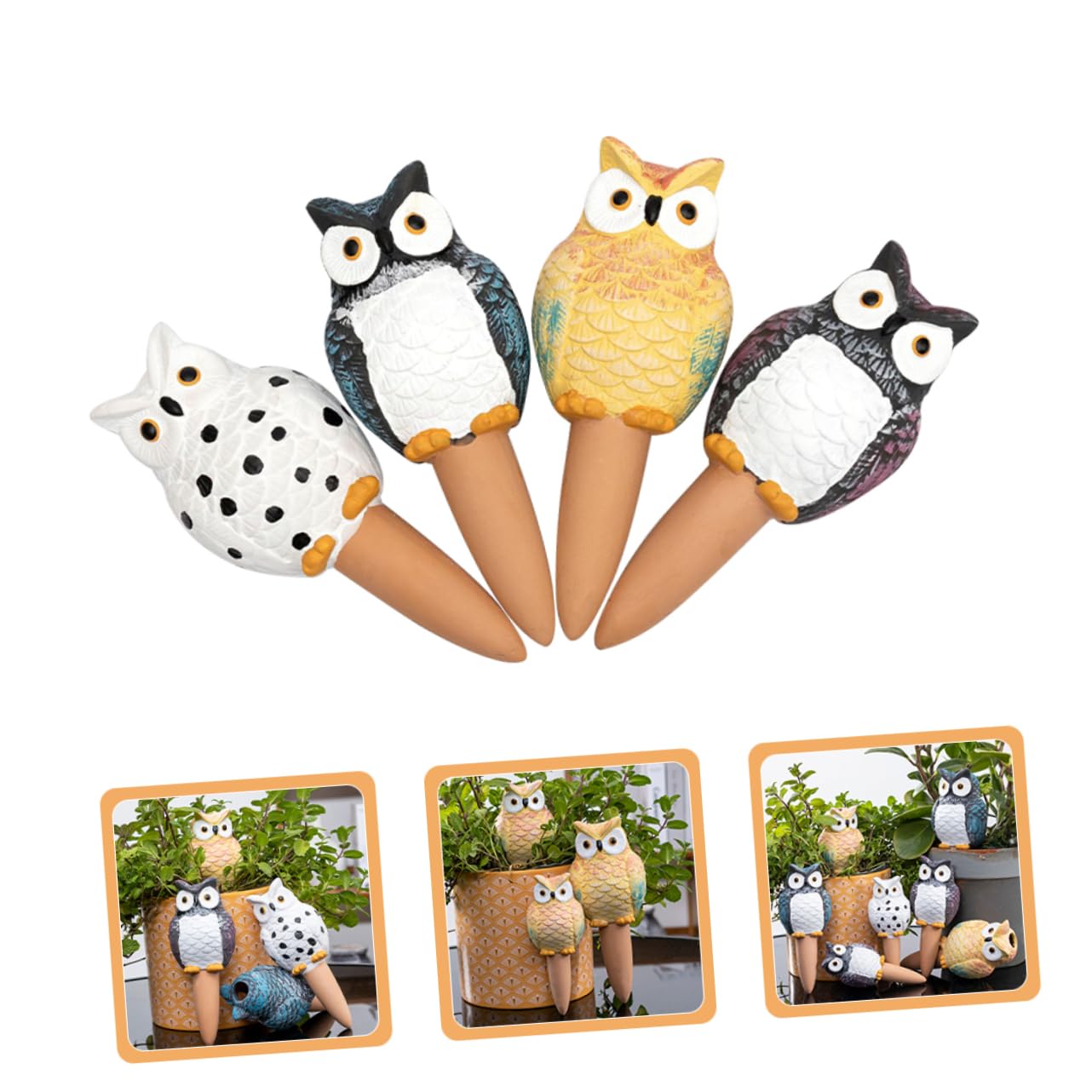 Toddmomy Arroseur Automatique pour Plantes Hibou 210ml, Lot de 4