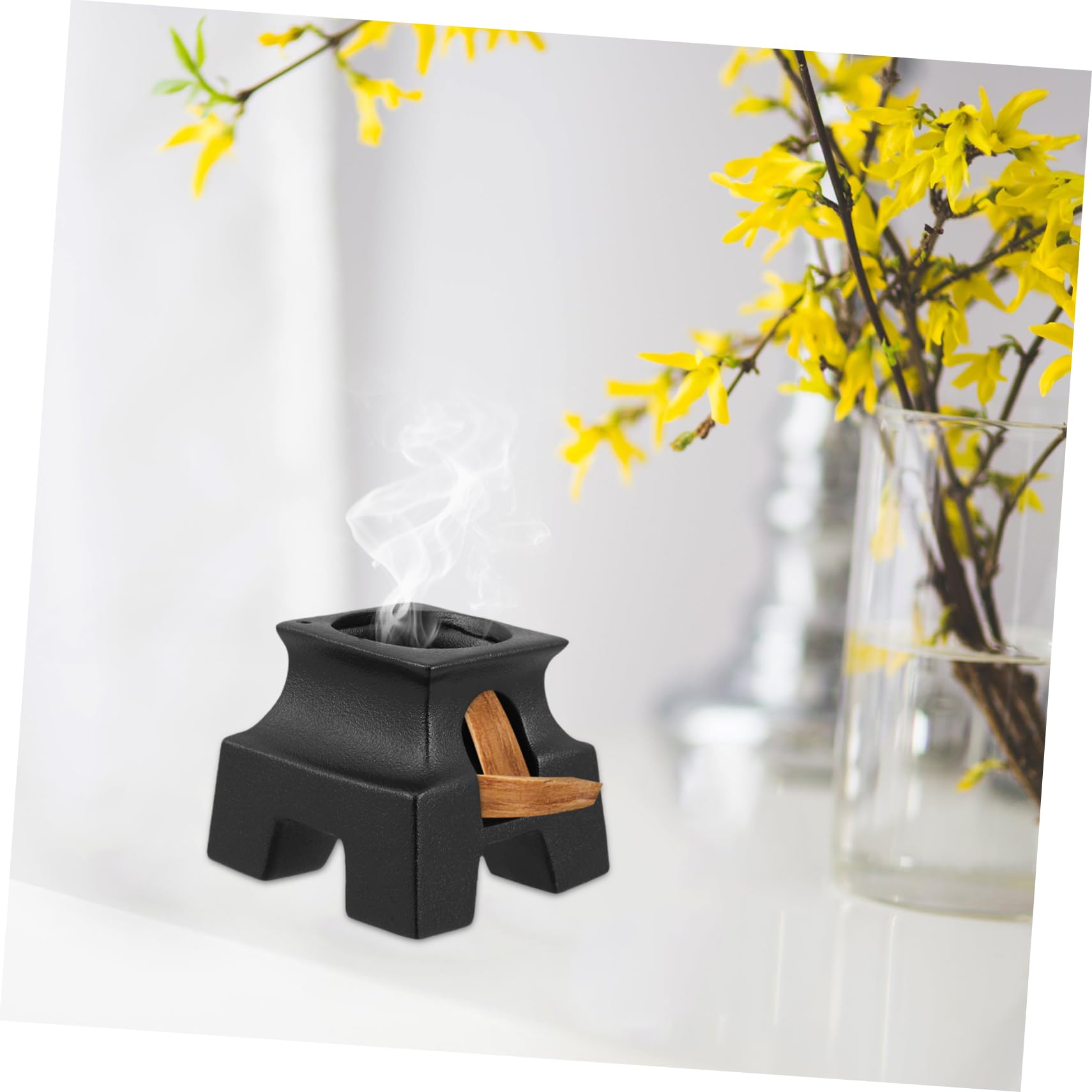 SOIMISS Keramik Multifunktionale Aromatherapie Basis Räucherstäbchenhalter aus Terrakotta Schwarz für Palo Santo und Salbei für Wohnraum und Meditationsdekoration