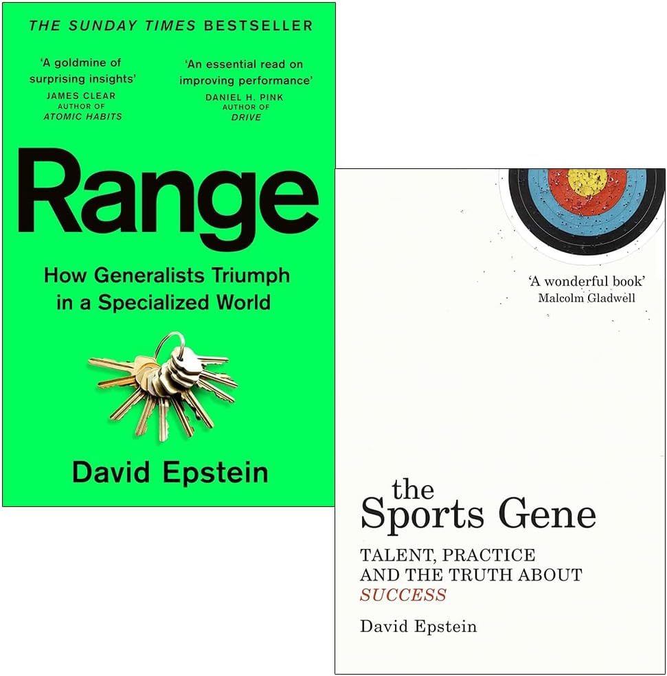 Range How Generalists Triumph in a Specialized World & The Sports Gene By David Epstein 2 Books Collection Set
