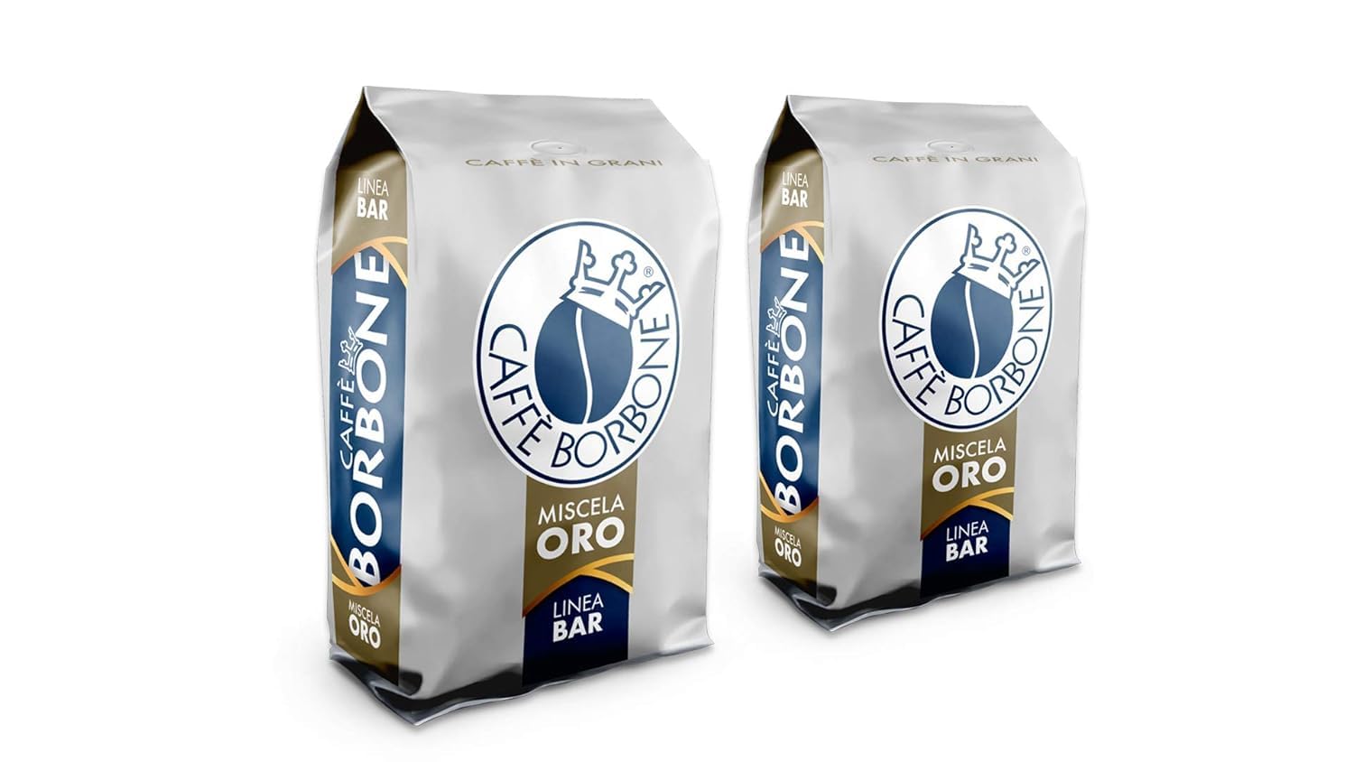 Caffè Borbone Whole Bean Coffee, Gold Blend, Smooth and Refined Flavor - 2.2 Pound (Pack of 2)