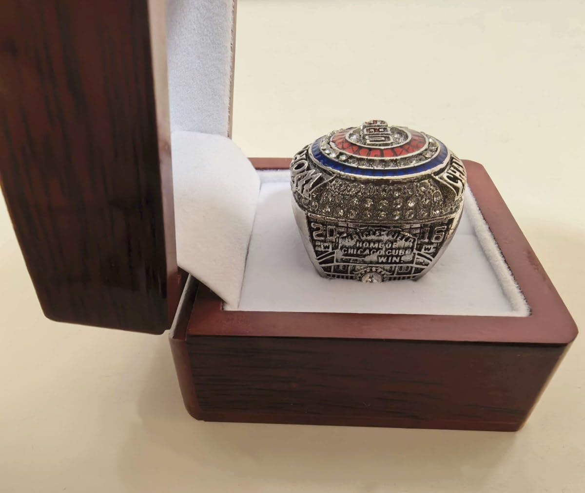 CLASSIC SERIES 2016 BASEBALL CHAMPIONSHIP RING BearTeam #Rarity Luxury Commemorative Sports Fan Detail Gift - Glory Collect Various Festivals Occasions with Sandalwood Box