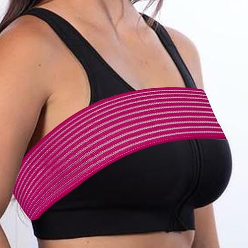 Miniatura 5 de Yawjxbd Estabilizador de implantes mamarios poscirugía y banda de soporte de compresión de pecho, vendaje de correa de aumento y reducción de senos,