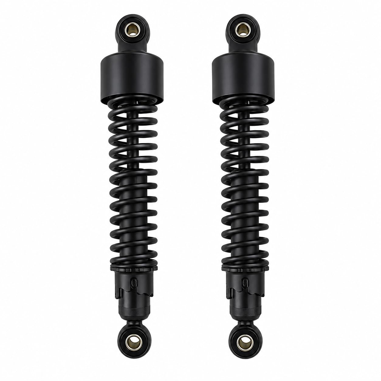 TorqueMoto Rear Shock Absorber Set of 2 | 310mm Heavy Duty Motorcycle Rear Suspension | Thick Spring | Premium Chrome & Black Finish | Universal Bike Rear Shock Absorber-picture-17