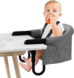 Baby Tischsitz Portable Faltbar Hochstuhl Sitzerhöhung mit Transportbeutel, Babystuhl Boostersitz Babysitz für 2-8.5cm Dicke Tische, Kinder Essen Stuhl Sitzhilfe, Tragbar für Zuhause, Reise