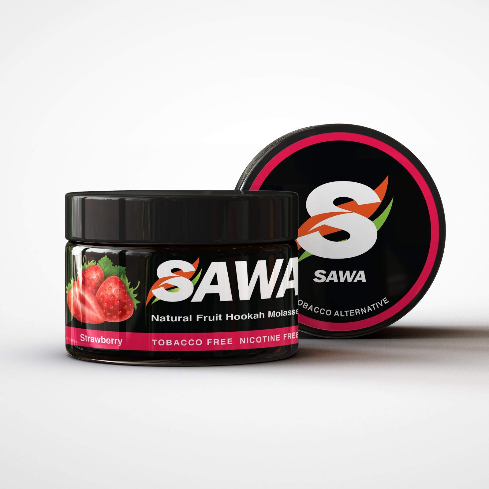 SAWA All, Natural Fruit Hookah Molasses, Tobacco Free, Nicotine Free, Hookah Shisha, 250g Jar (Strawberry)
