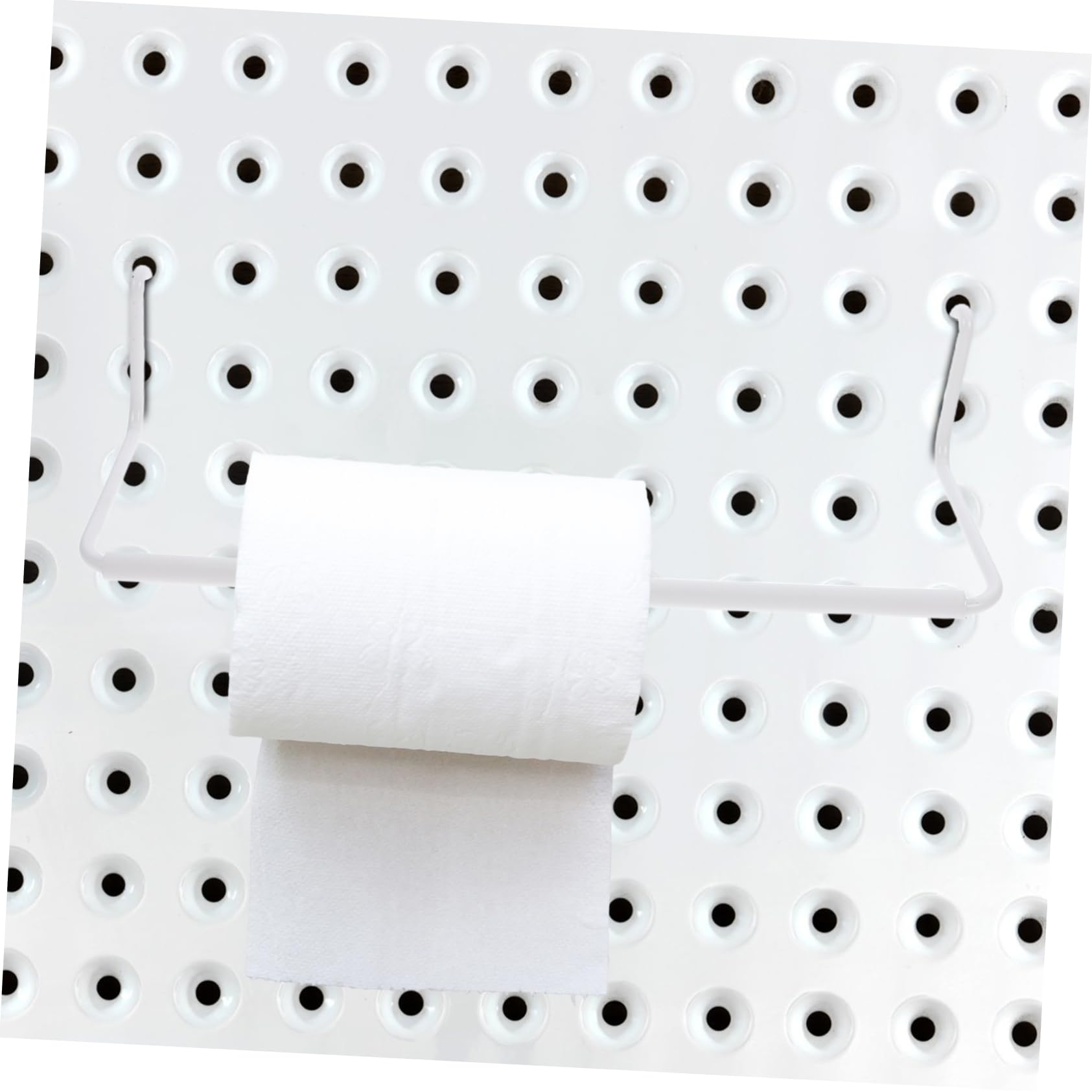 Ciieeo 2 Stück Pegboard Zubehör Edelstahl Lochwand Papierhandtuchhalter Ausziehbar Einfache Installation für Papierhandtücher im Zuhause und Wohnzimmer