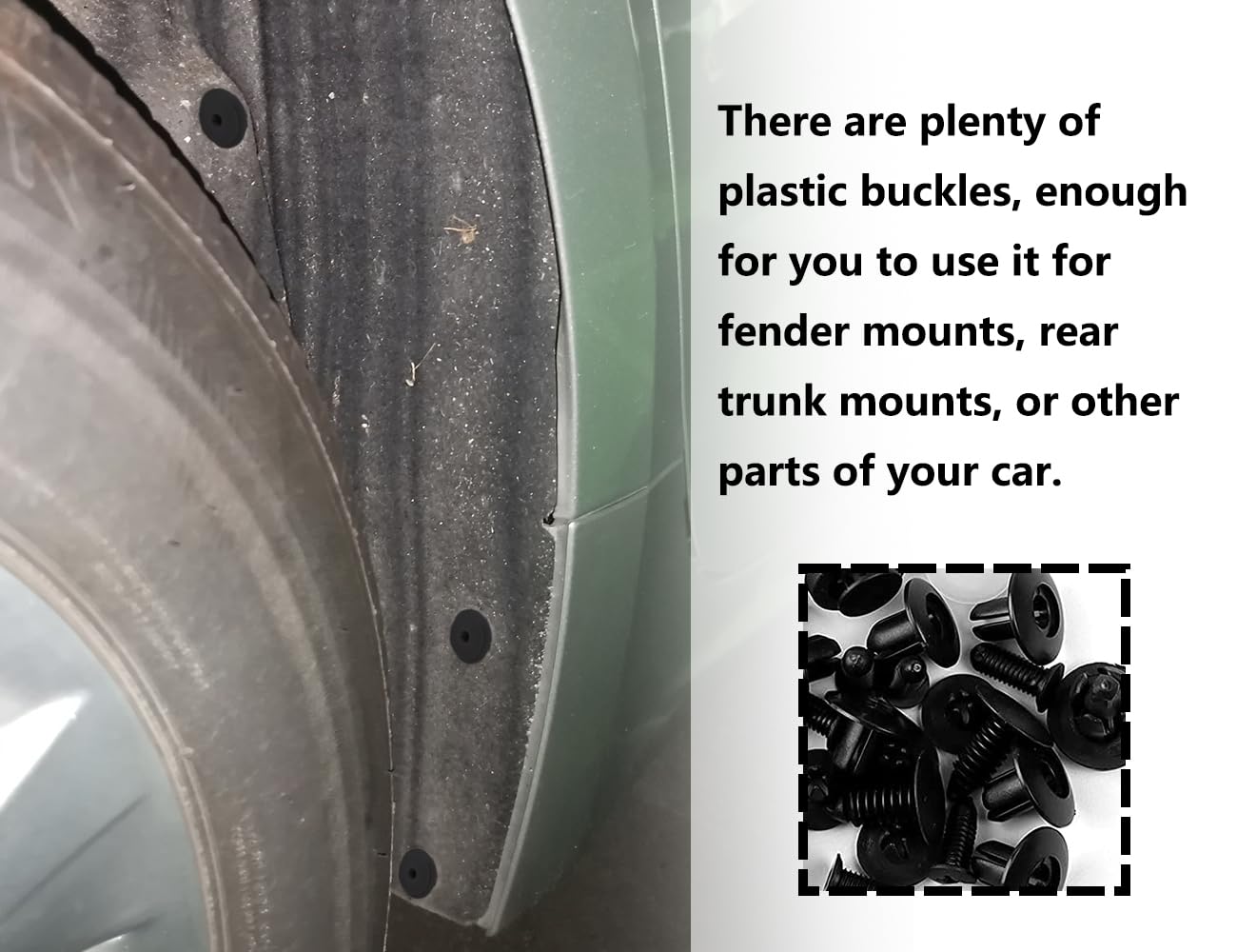 100 Clips De Fixation Pour Voiture - Garniture De Porte Clips De Porte De Voiture Universels Avec Tampon Eponge Clips De Pare Chocs En Plastique Clip De Renfort Accessoires De Voiture Universels