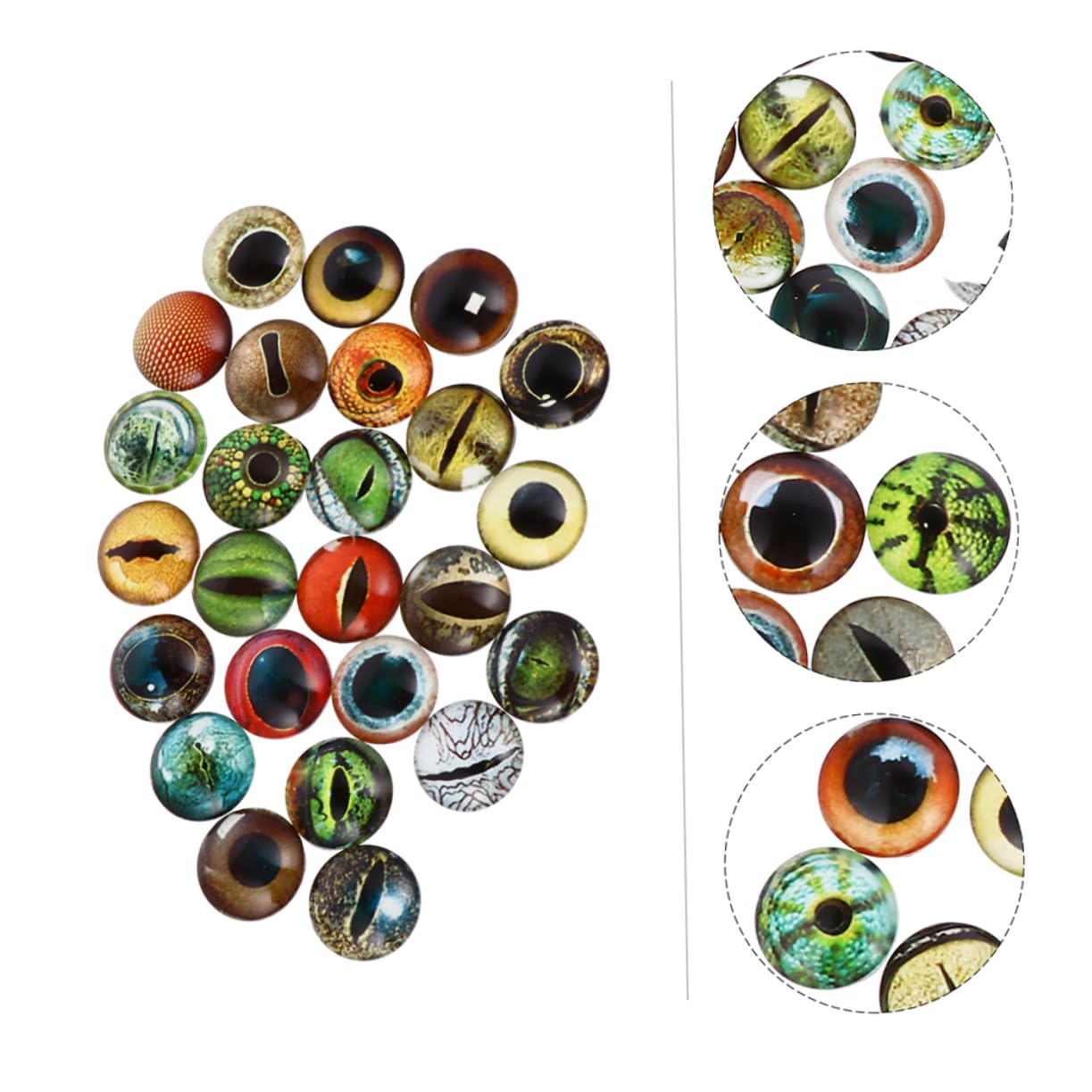 EXCEART 300piezas Oculares Decorativos De Vidrio Para Manualidades De Muñecas Ojos De Seguridad Para Proyectos Accesorios Creativos Para Artesanía y Juguetes