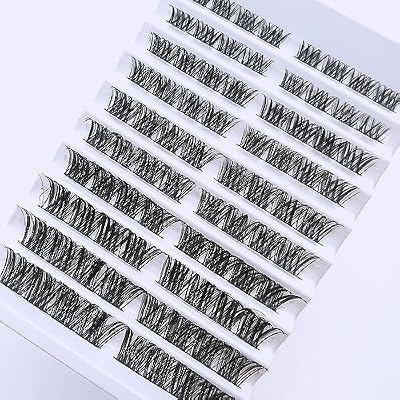 Eyelashes Clusters 80 Pcs Cluster Lashes 8-16mm Wispy Individual Lashes Extensions Natural Look Lashes D Curl Lash Clusters DIY Lash Extensions at Home(Z009)