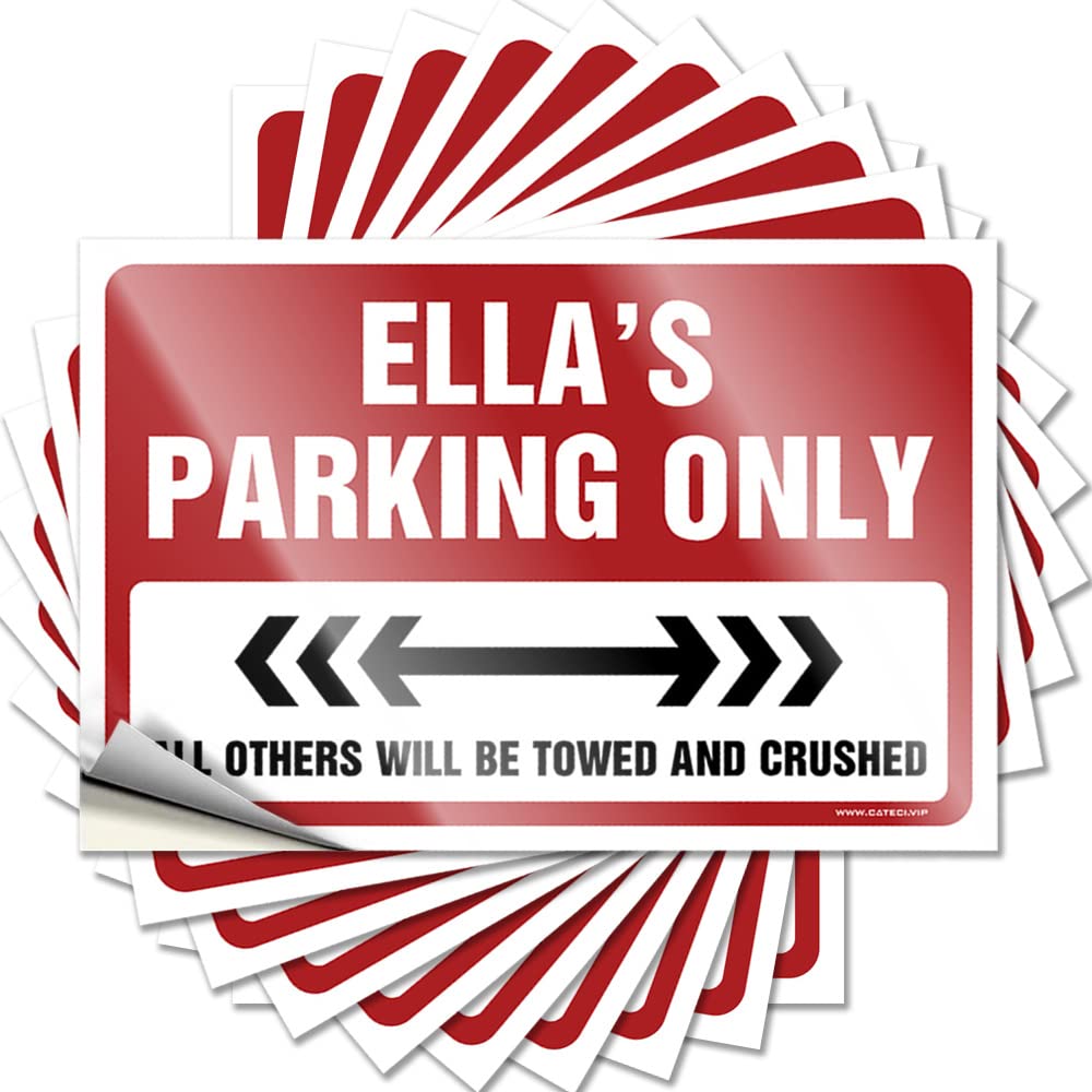 Fzfn Men's Colour Cave Decor Bottle Decals | Ella's Parking Only Accent For Double Decor(6X9cm)