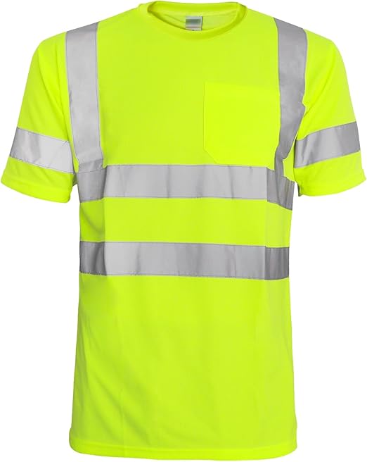 L&M® Hi Vis T Shirt ANSI Class 3 Reflective Safety Lime Orange Short Long Sleeve HIGH Visibility
