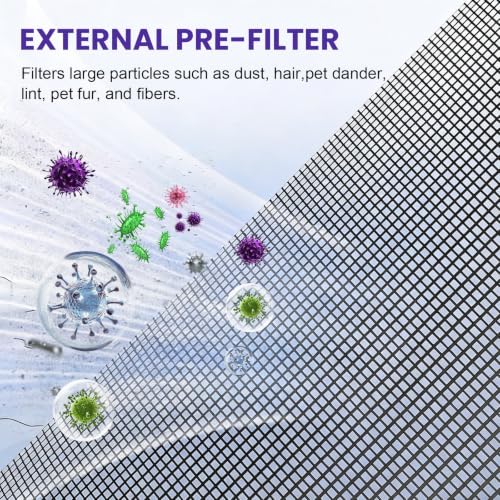 Image of 4 Pack APH4000 Replacement Filters Compatible with KNKA APH4000 Air Purifier, True HEPA High-Efficiency Activated Carbon Filter for Home Large Room, Part # APH4000LX