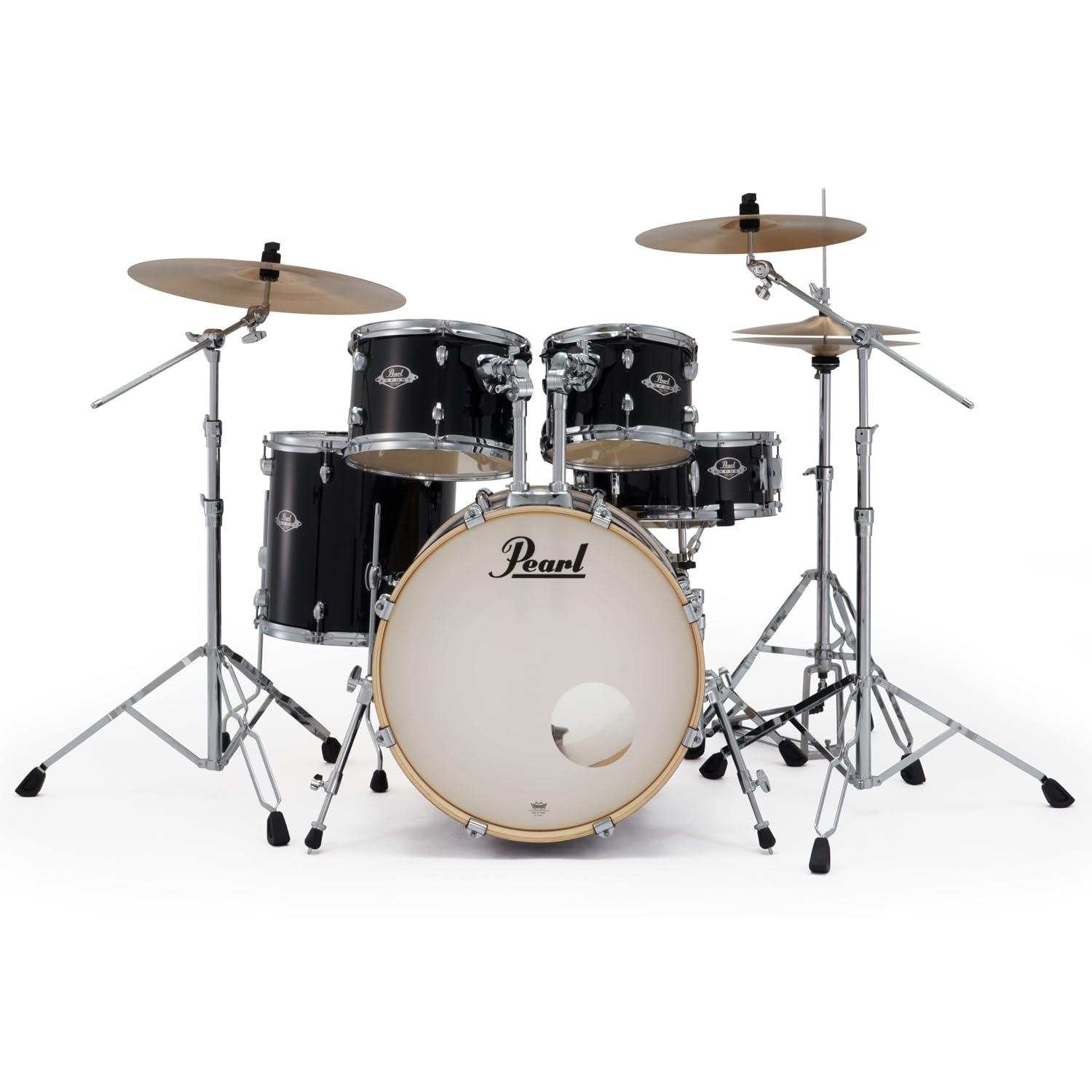 Pearl Export, EXX705NBR/C31, batteria con piatti Sabian e sgabello Keepdrum, colore nero