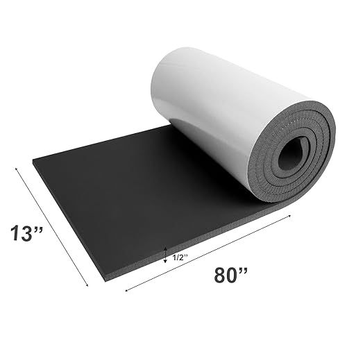 Miniatura 9 de DGSL Hojas de espuma adhesiva de neopreno, 12 pulgadas de ancho x 118 pulgadas de largo x 1/2 pulgadas de grosor, lámina de espuma de celda cerrada