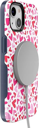 Vista 479 de Casely Funda para iPhone 13 Compatible con MagSafe Color Splash de medianoche Funda retro abstracta Color de medianoche Splash Abstracto