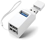 3 Ports USB Hub avec 3.0 et double 2.0 USB Adaptateur portable USB 1 à 3 pour U-Disk, Keyborad, Souris, Disque dur mobile, etc. (Noir)
