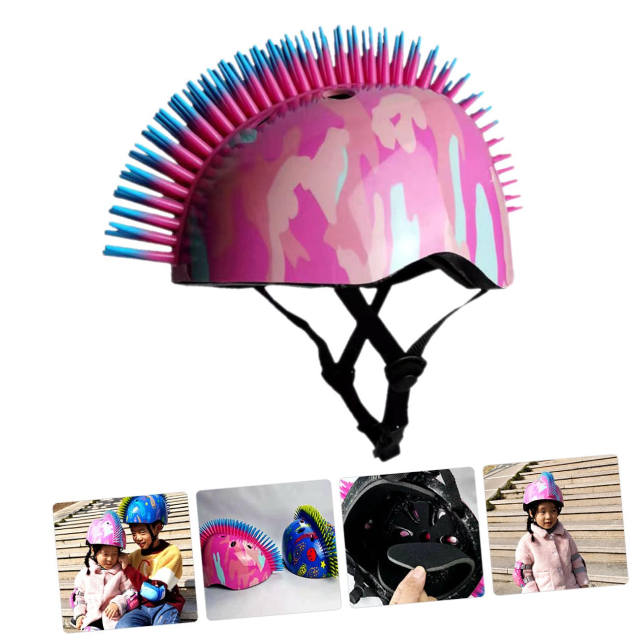 Monopatín Er Casco De Patinaje Casco De Patinaje para Niños Casco De Montar En Bicicleta para Niños Sombrero De Seguridad para Equipo De Protección Casco De Bicicleta para