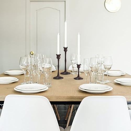 Miniatura 7 de Juego de 3 portavelas de metal para candelabros, portavelas cónico para centro de mesa, chimenea, decoración de manto, regalo ideal para bodas,