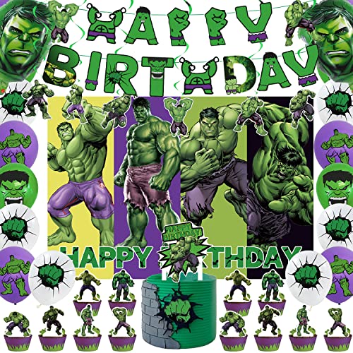 Hulk Birthday Party Supplies Hulk Movie Theme Party Decoration Include