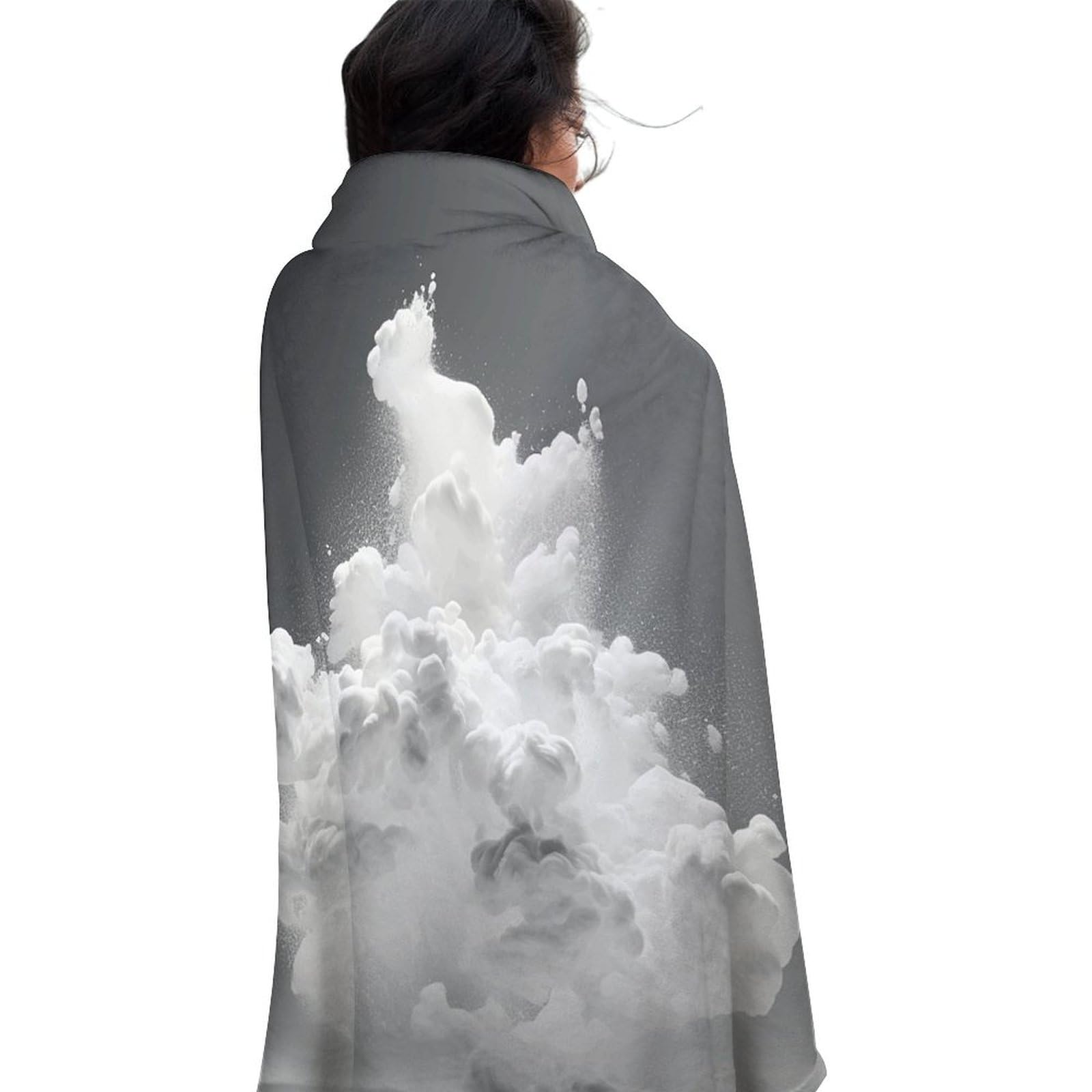 Couverture ronde nuage 150 cm pour salon et voyage
