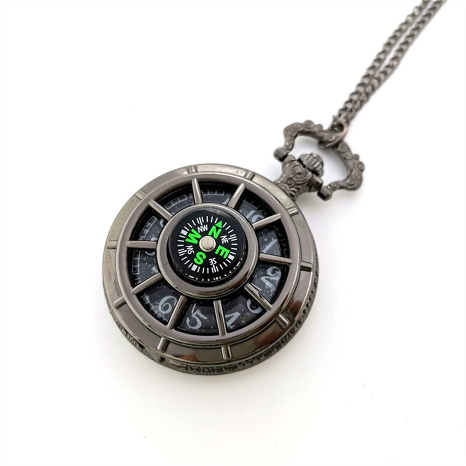 Reloj Creativo Reloj Despertador Reloj de Bolsillo Reloj de Bolsillo de Cuarzo de Bronce Vintage Reloj Colgante Pulsera de 40 cm Reloj de Bolsillo de Cuarzo de Acero Liso Reloj de Enfermera