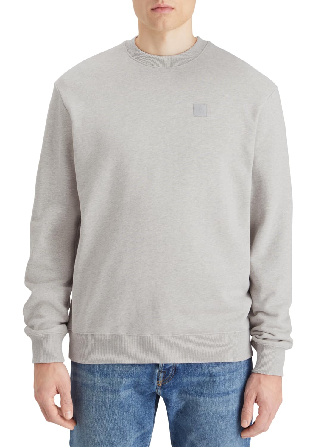 Scotch & Soda Herren Essential Badge Logo Crewneck Sweatshirt Sweatshirt (1er Pack)