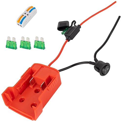 Miniatura 8 de BlueStars RED Power Wheels Adaptador para Milwaukee M18 Power Wheels Kit de conversión de batería con portafusibles y fusibles de cuchilla de 30 A
