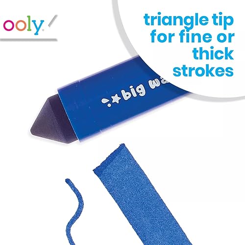 Miniatura 3 de Ooly Marcadores gruesos y lavables con agarre gigante, marcadores lavables para niños pequeños, marcadores de punta de megadiángulo para niños
