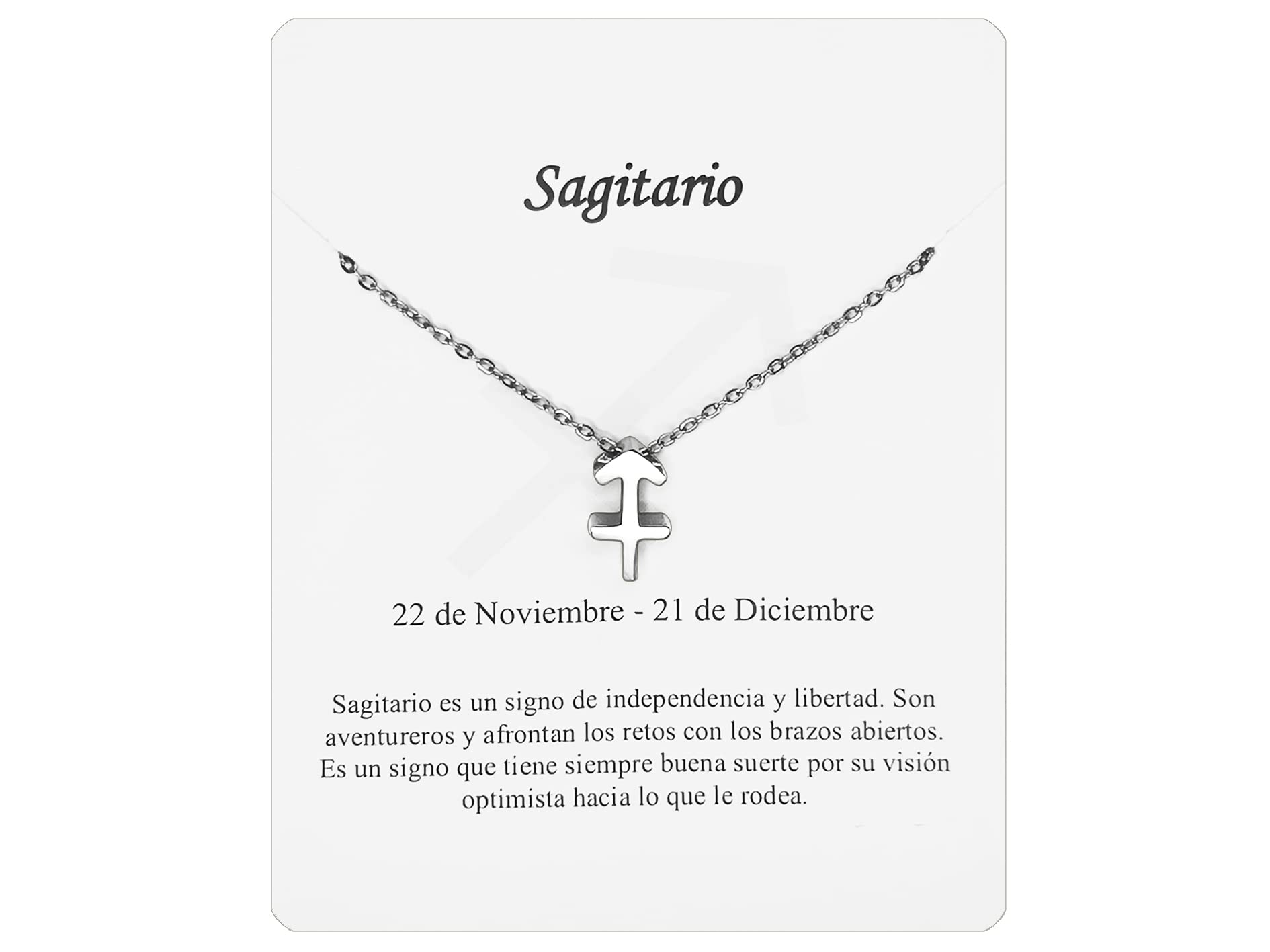 Collar Signo Zodiaco Acero Inoxidable hermosa Tarjeta Significado Signo Zodiacal Colgante Horóscopo Para mujer Regalo Cumpleaños — view 19