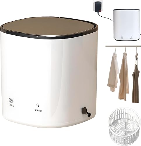 Mini lavadora automática de ropa interior, mini lavadora, material grueso de gran capacidad mejorado, limpieza profunda para ropa interior (blanco
